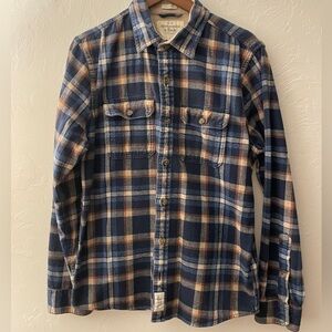 Abercrombie & Fitch Men's Blue Plaid Flannel Shirt